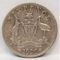 AUSTRALIA 1925 . SIXPENCE